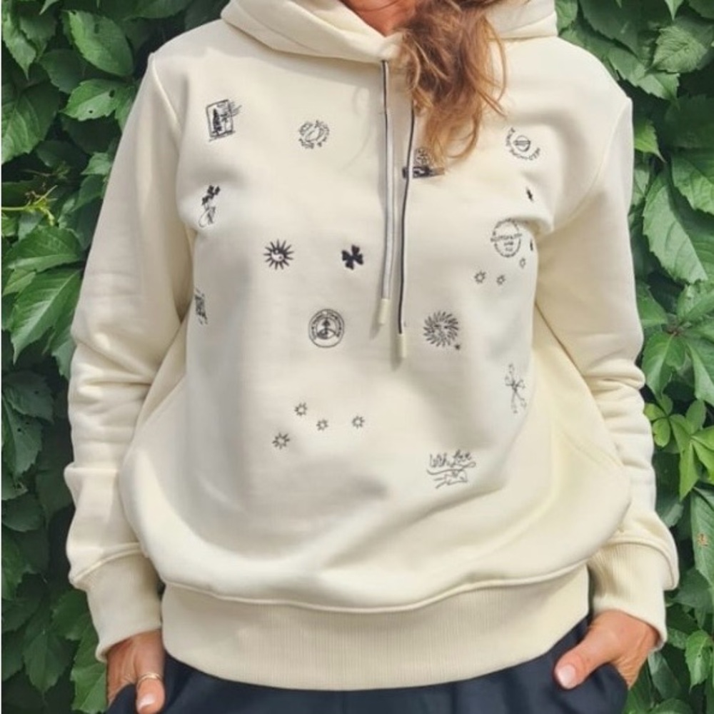 Women's Cream Graphic Hoodie SCOTCH & SODA